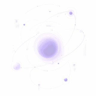Decorative atom graphic