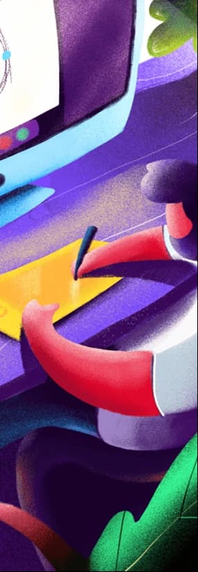 Abstract colorful 3D art